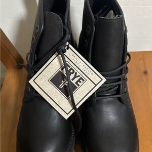 Frye Men's Classic  Combat Black Boots